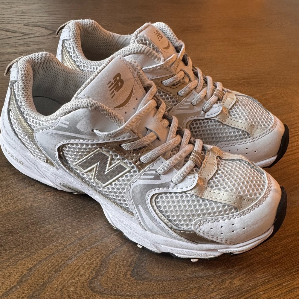 New Balance Cream and White Running Shoes